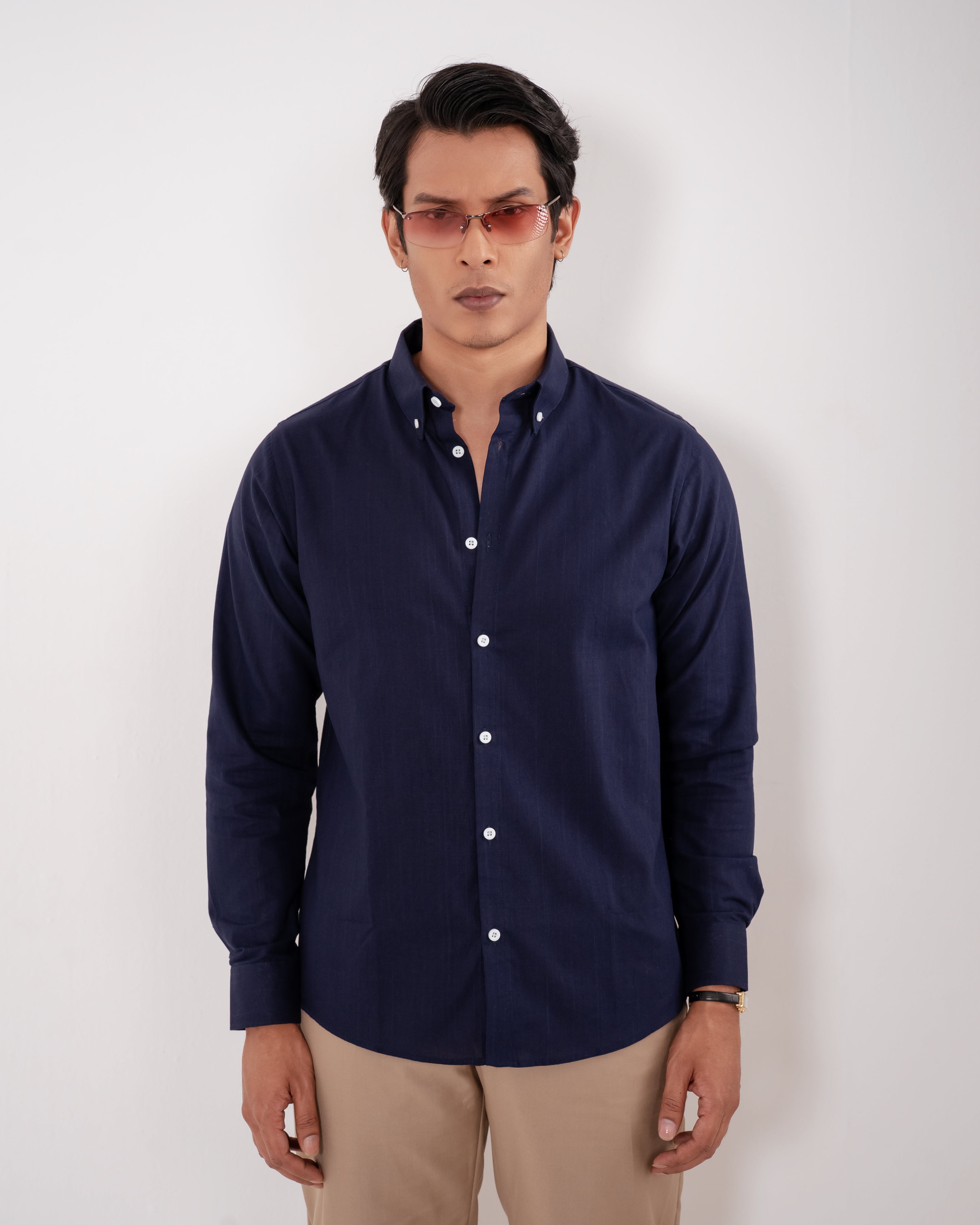 Portofino Linen Shirt - Noir Blue